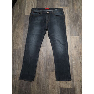 MBX Jeans Mens 38x32 Blue Dark Wash Cotton Blend Slim Fit Stretch